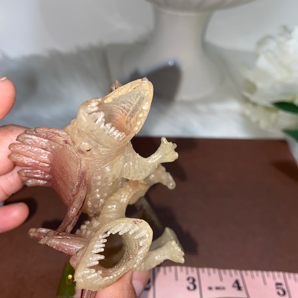 Vintage 1978 Talarurus Dinosaur Figurines set of two clear Dinosaur - Picture 13 of 17